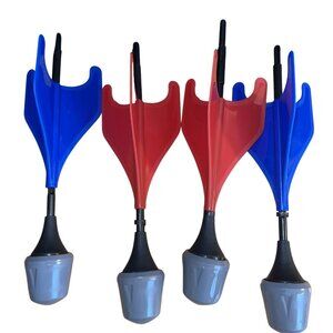 Lawn Darts Set Of 4 In Blue & Red With Weighted Tips For Outdoor Games